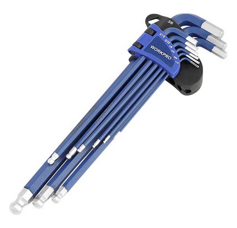 WorkPro Schraubendreher WorkPro Außen-Sechskant, Kugelkopf Schraubendreher-Set 1.5 mm, 2 mm von WorkPro