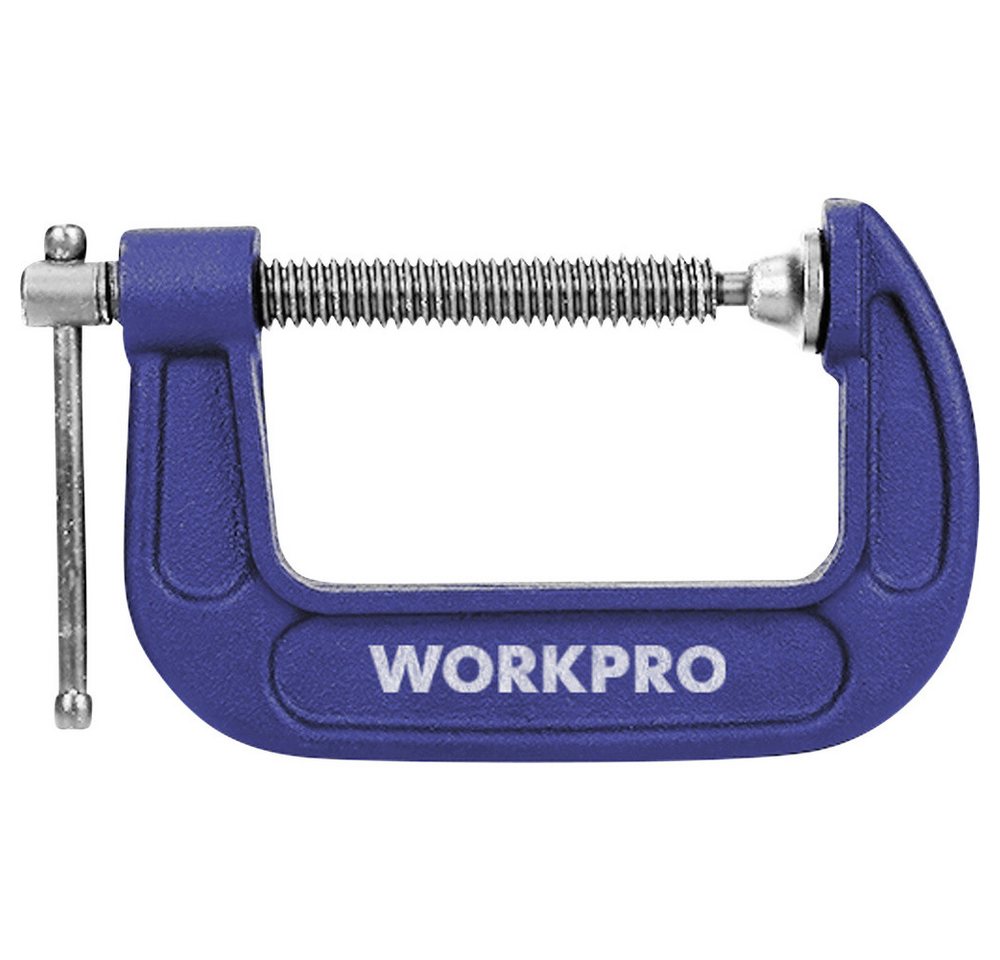 WorkPro Schraubzwinge 75 mm C-klemme WorkPro WP232018 Spann-Weite (max):75 mm Produktabmess von WorkPro