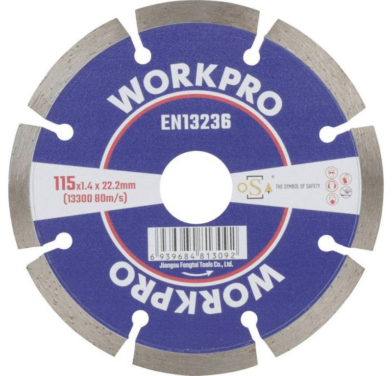 WorkPro Trennscheibe Diamanttrennscheibe 115 mm von WorkPro