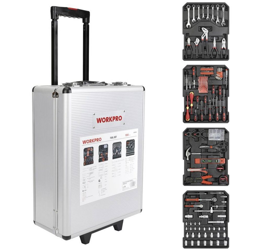 WorkPro Werkzeugset Trolley-Koffer bestückt von WorkPro