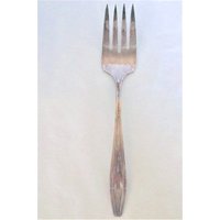 Wm A. Rogers Triple | Oneida Ltd. "Countess Aka Baroness" Cold Meat Gabel Silberplate Um 1929 Kein Monogramm von WorkWorthDoingLLC