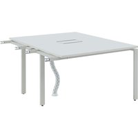 Anbauelement Schreibtisch Bench - Tisch für 2 Personen - L 120 cm - Weiß - DOWNTOWN von Workēa