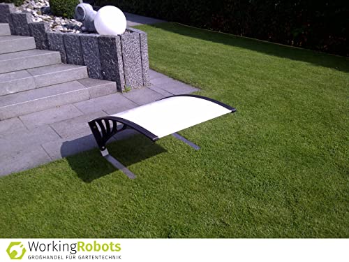 Working Robots Mower-Dach weiß für Mähroboter, 103x77x47 cm, inkl. Zubehör - 2201002 von Working Robots