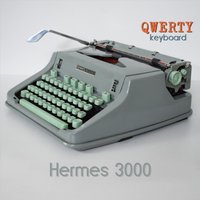 Rare Schriftart - Dirigent Elite Hermes 3000 Schreibmaschine Funktioniert Perfekt Rare Schriftart - Dirigent Elite Hermes 3000 Schreibmaschine Funktioniert Perfekt von WorkingTypewriters