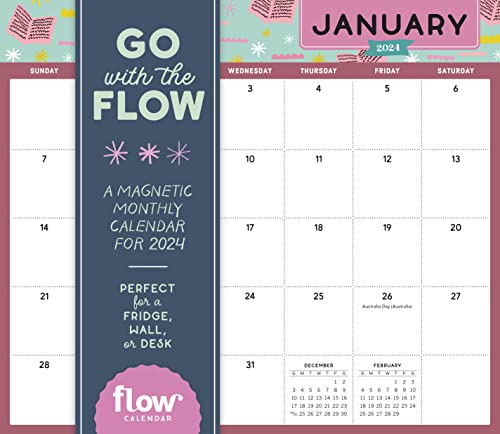 Go with the Flow: A Magnetic Monthly Calendar 2024: A Magnetic Monthly Calendar for 2024 von Workman Publishing