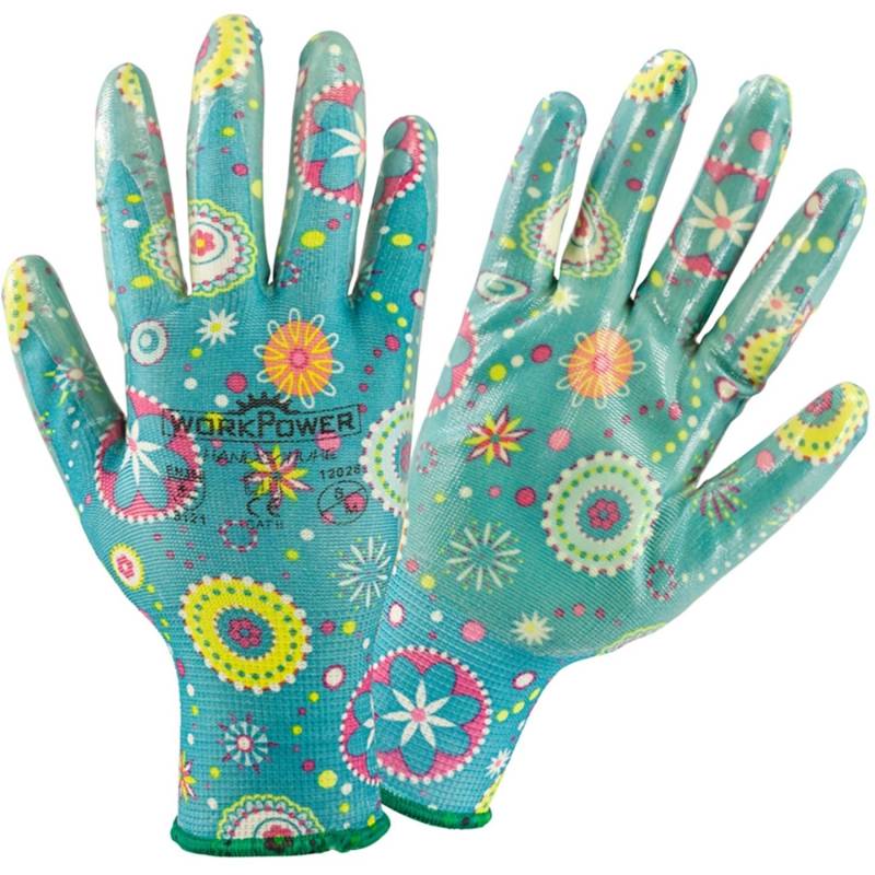 Workpower Gartenhandschuh Flower Gr. 8 Bunt von Workpower