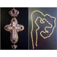 Handgefertigtes Brustkreuz. Russisch-Orthodoxes Priesterkreuz. Geschenk Für Bischöfe. | #0178 von WorkshopAngelUA