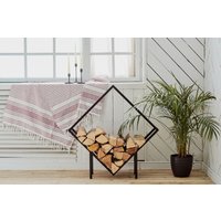 Metall Rhombus Brennholzregal - Stahlscheithalter Brennholz Organizer Stahl Hauslagerung Holzregal Pulverbeschichtet Schwarz Metall Rhombus Brennholzregal - Stahlscheithalter Brennholz Organizer Stahl Hauslagerung Holzregal Pulverbeschichtet Schwarz von WorkshopRARE