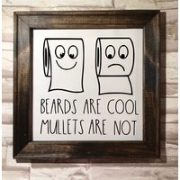 Bärte Sind Cool Meeräschen Nicht Lustig Badezimmer Wand Dekor - Bauernhaus Stil von WorksofPanglossian
