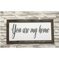 You Are My Homelove Bauernhaus Inspirierter Rahmen Leinwand von WorksofPanglossian