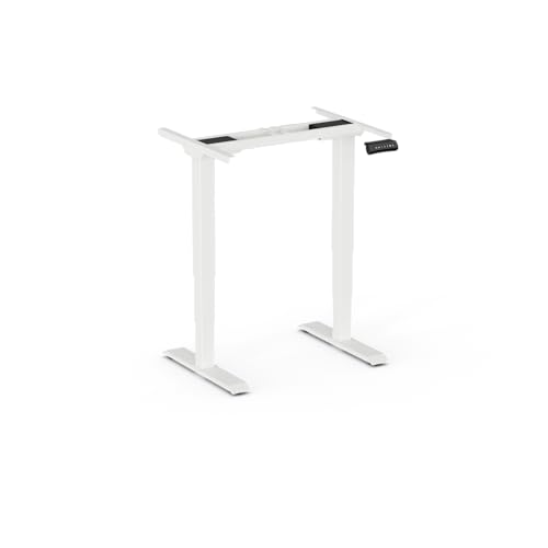 Worktrainer - StudyDesk Pro Small Höhenverstellbarer Schreibtisch - Elektrisches Gestell - Höhe 62-127cm - Breite 80-120cm - Weiß - Mit Memory-Funktion von Worktrainer
