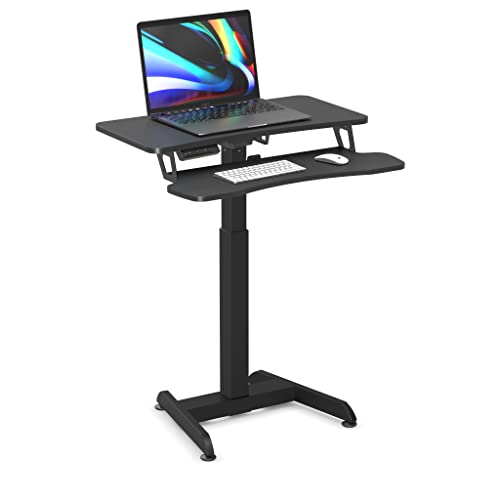 Worktrainer - Updesk High Kleiner Elektrischer Höhenverstellbarer Schreibtisch - Höhe 72-122cm - Breite 80cm - Schwarz - Mit Memory-Funktion - Neu von Worktrainer