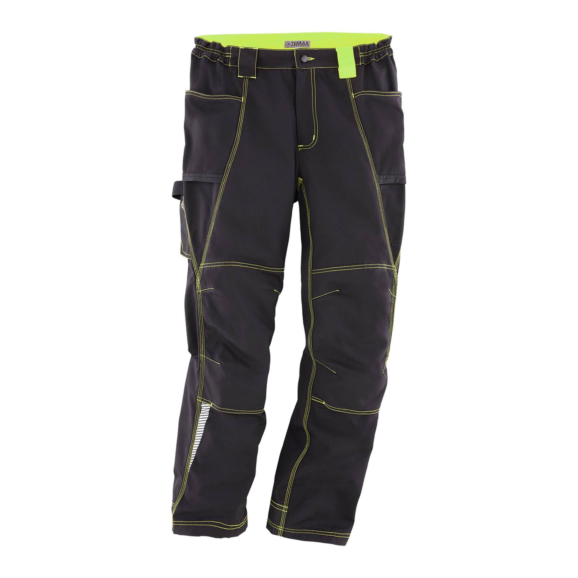 Workwear Herren-Arbeitshose schwarz/limettenfarben Gr. 58 Workwear Herren-Arbeitshose schwarz/limettenfarben Gr. 58 von Workwear