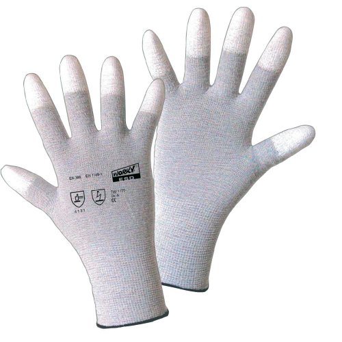 Worky L+D ESD TIP 1170-8 Nylon Arbeitshandschuh Groeße (Handschuhe): 8, M EN 388, EN 1149-1 CAT II von Worky