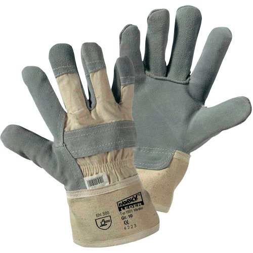 Worky L+D Master 1501 Rindspaltleder Arbeitshandschuh Groeße (Handschuhe): 10, XL EN 388 CAT II 1 P von Worky