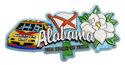 Alabama State Elements Kühlschrank-Sammelmagnet, Souvenir, Magnet von World By Shotglass