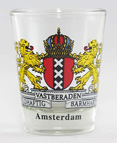 Amsterdam Netherlands Coat Of Arms Shot Glass Shotglass von World By Shotglass