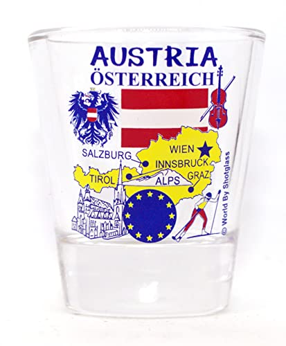 Austria EU Series Landmarks and Icons Shot Glass by World By Shotglass von World By Shotglass