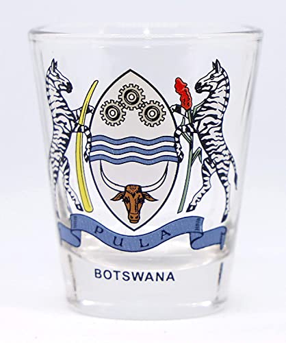 Botswana Coat Of Arms Shot Glass by World By Shotglass von World By Shotglass