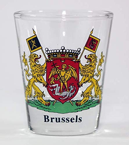 Brussels Belgium Coat of Arms Shot Glass by World by Shotglass von World By Shotglass