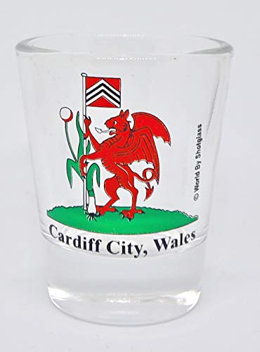 Cardiff City Wales Coat Of Arms Shot Glass by World By Shotglass von World By Shotglass