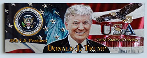 Donald J. Trump Folienmagnet, 12,7 x 4,4 x 0,3 cm, Blau von World By Shotglass