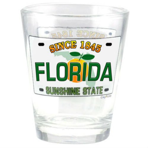 Florida Sunshine State Nummernschild Shot Glas von World By Shotglass