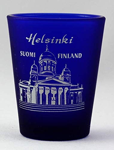 Helsinki, Finlande Bleu Cobalt Verre à Shot von World By Shotglass