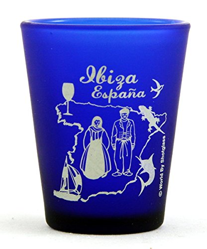 Ibiza Spain Cobalt Blue Shot Glass by World By Shotglass von World By Shotglass