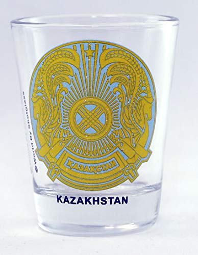 Kazakhstan Coat Of Arms Shot Glass by World By Shotglass von World By Shotglass