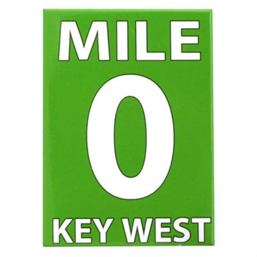 Key West Florida Zero Mile Kühlschrankmagnet, Souvenir, 6,4 x 8,9 cm von World By Shotglass