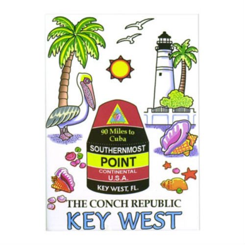 Key West Florida Southernmost Point Kühlschrankmagnet, Souvenir, 6,4 cm von World By Shotglass