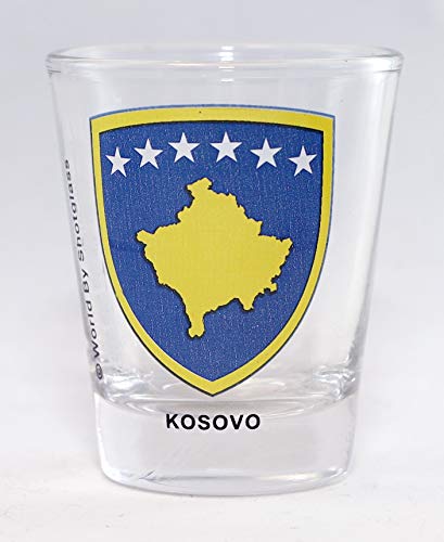 Kosovo Coat Of Arms Shot Glass by World By Shotglass von World By Shotglass