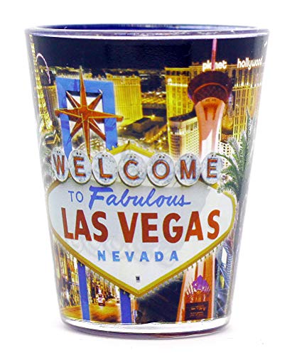 Las Vegas Nevada Collage, Schwarz / Blau von World By Shotglass