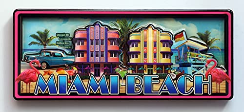Miami Beach Florida doppellagiger MDF-Magnet, 5,1 x 11,4 cm von World By Shotglass