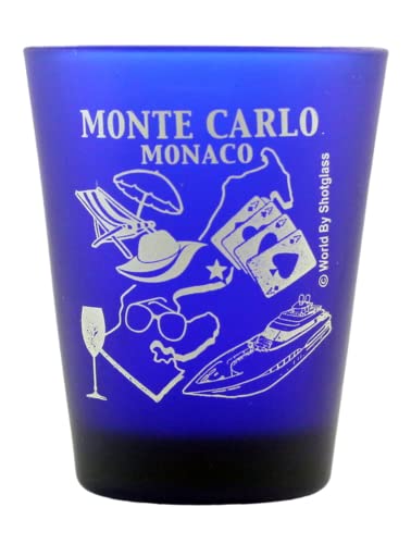 Monte Carlo Monaco Cobalt Blue Shot Glass by World By Shotglass von World By Shotglass