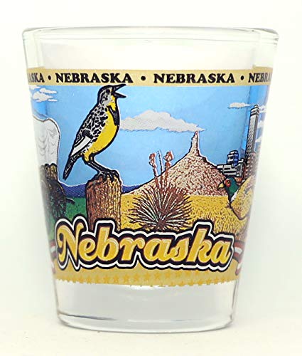 Nebraska State Wraparound Shot Glass by World By Shotglass von World By Shotglass