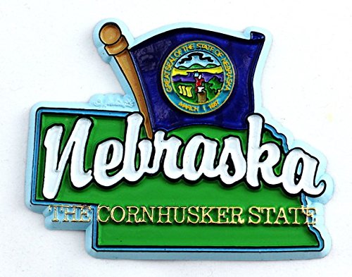 Nebraska State map-flag Kühlschrank Collectible Souvenir Magnet von World By Shotglass