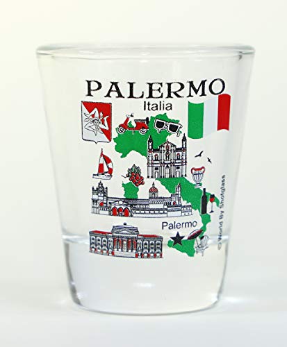 Palermo Schnapsglas aus der Sizilien Italien, Kollektion Great Italian Cities von World By Shotglass