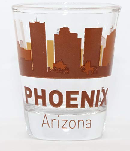 Phoenix Arizona Sunset Skyline Shot Glass by World By Shotglass von World By Shotglass
