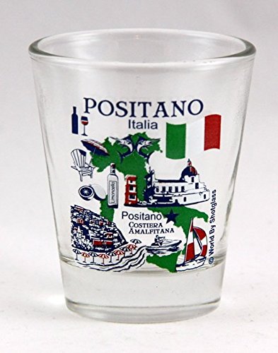 Positano Italy Schnapsglas Amalfi Coast Great Italian Cities Collection von World By Shotglass