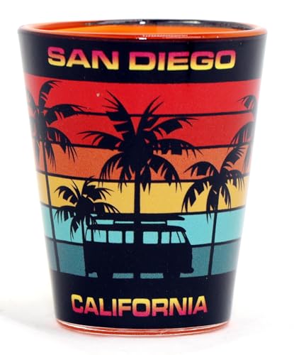 San Diego California Retro Line Schnapsglas von World By Shotglass