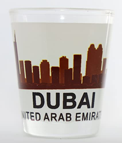 Schnapsglas Dubai United Arabische Emirates (UAE) Sunset Skyline von World By Shotglass