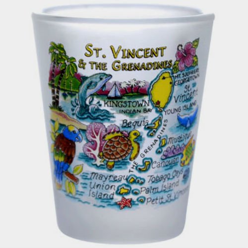 Schnapsglas St. Vincent & The Grenadines Karibik Frosted von World By Shotglass