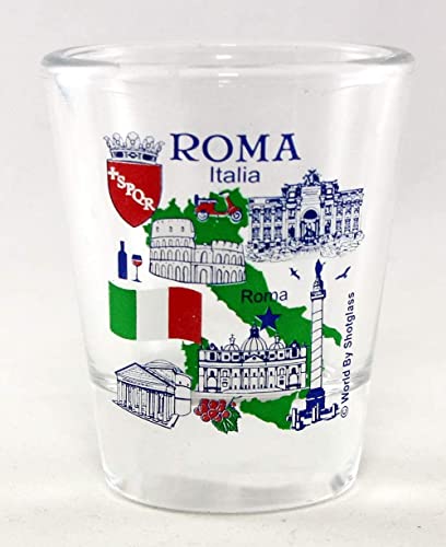 Schnapsglas aus der italienischen Kollektion "Rom Italy" von World By Shotglass