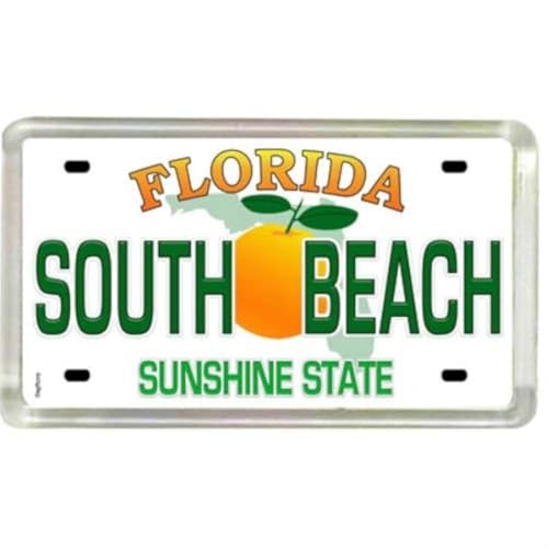 South Beach Florida Nummernschild Acryl kleinen Kühlschrank Collector 's Souvenir Magnet 5,1 x 3,2 cm South Beach Florida Nummernschild Acryl kleinen Kühlschrank Collector 's Souvenir Magnet 5,1 x 3,2 cm von World By Shotglass