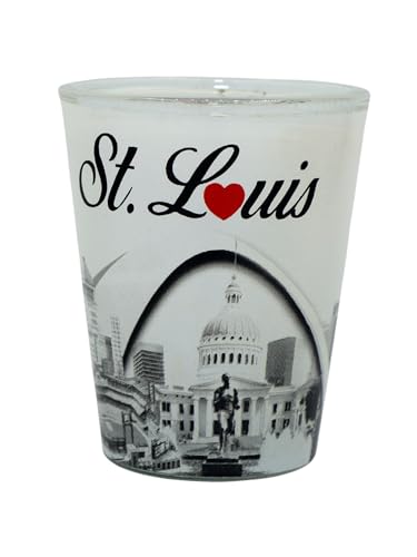 St. Louis Missouri White B & W Schnapsglas von World By Shotglass