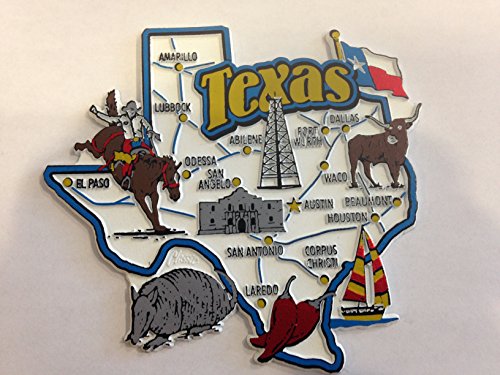 Texas-Kühlschrankmagnet. von World By Shotglass