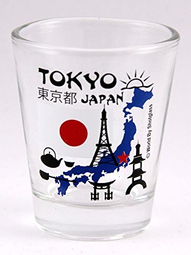 Tokyo Japan Landmarks Collage Schnapsglas von World By Shotglass