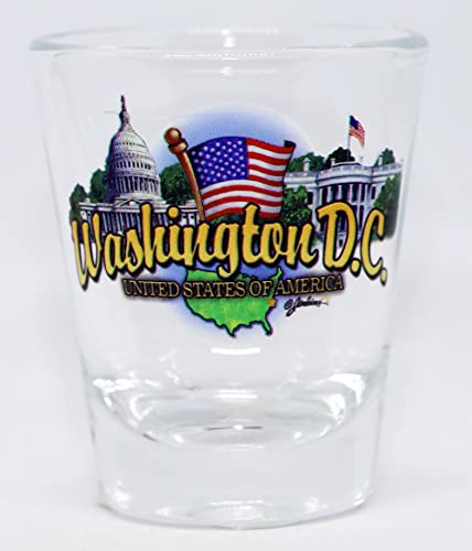 Washington DC State Elements Shot Glass by World By Shotglass von World By Shotglass
